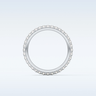 Beautiful Full Eternity Wedding Band with 1.36 CT Round Cut Moissanite