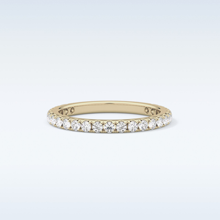 Beautiful Half Eternity Wedding Band with 0.46 CT Round Cut Moissanite