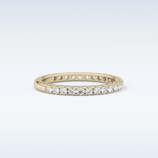 Beautiful Half Eternity Wedding Band with 0.46 CT Round Cut Moissanite