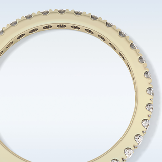 Beautiful Half Eternity Wedding Band with 0.46 CT Round Cut Moissanite