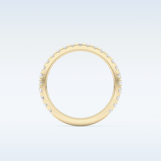 Beautiful Half Eternity Wedding Band with 0.46 CT Round Cut Moissanite