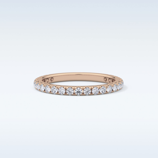 Beautiful Half Eternity Wedding Band with 0.46 CT Round Cut Moissanite