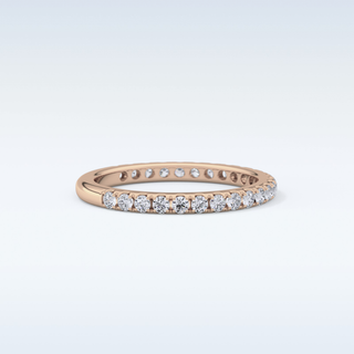 Beautiful Half Eternity Wedding Band with 0.46 CT Round Cut Moissanite