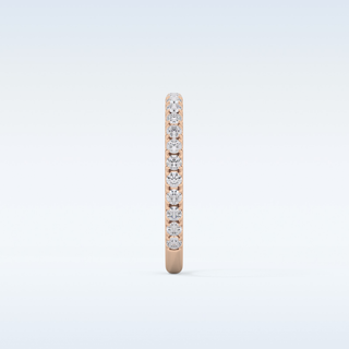 Beautiful Half Eternity Wedding Band with 0.46 CT Round Cut Moissanite