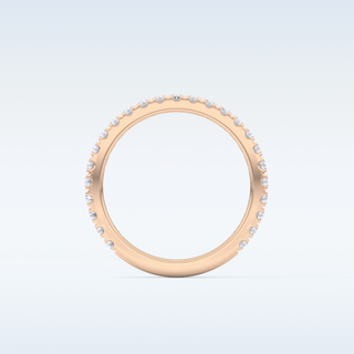 Beautiful Half Eternity Wedding Band with 0.46 CT Round Cut Moissanite
