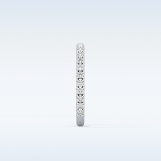 Beautiful Half Eternity Wedding Band with 0.46 CT Round Cut Moissanite