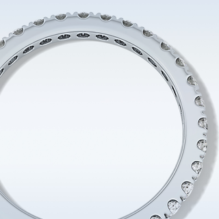 Beautiful Half Eternity Wedding Band with 0.46 CT Round Cut Moissanite