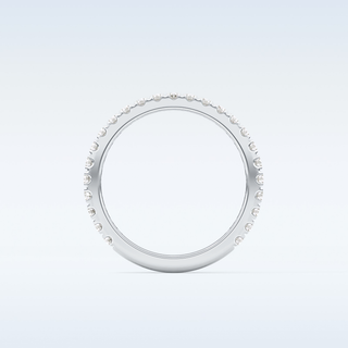Beautiful Half Eternity Wedding Band with 0.46 CT Round Cut Moissanite