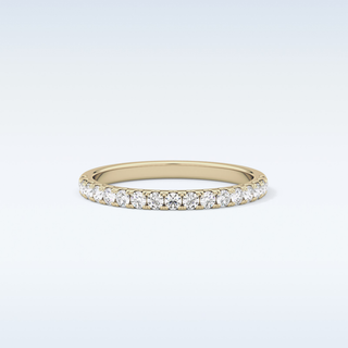 Beautiful Half Eternity Wedding Band with 0.31 CT Round Cut Moissanite