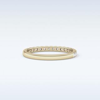 Beautiful Half Eternity Wedding Band with 0.31 CT Round Cut Moissanite