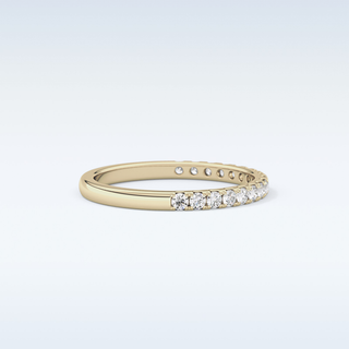 Beautiful Half Eternity Wedding Band with 0.31 CT Round Cut Moissanite