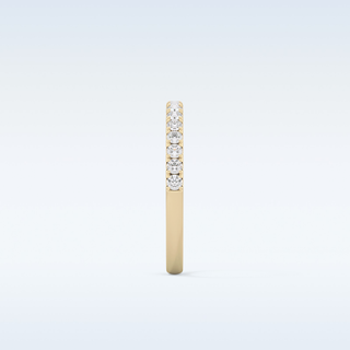 Beautiful Half Eternity Wedding Band with 0.31 CT Round Cut Moissanite
