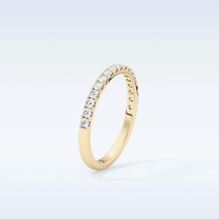 Beautiful Half Eternity Wedding Band with 0.31 CT Round Cut Moissanite