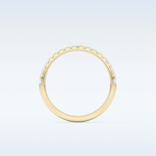 Beautiful Half Eternity Wedding Band with 0.31 CT Round Cut Moissanite