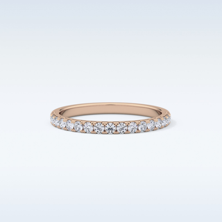 Beautiful Half Eternity Wedding Band with 0.31 CT Round Cut Moissanite