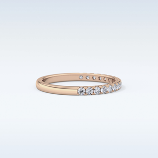 Beautiful Half Eternity Wedding Band with 0.31 CT Round Cut Moissanite