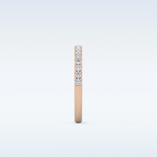 Beautiful Half Eternity Wedding Band with 0.31 CT Round Cut Moissanite