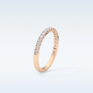 Beautiful Half Eternity Wedding Band with 0.31 CT Round Cut Moissanite