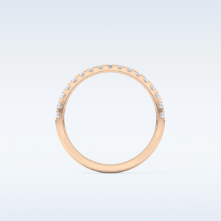 Beautiful Half Eternity Wedding Band with 0.31 CT Round Cut Moissanite