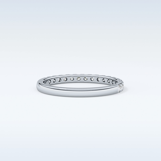 Beautiful Half Eternity Wedding Band with 0.31 CT Round Cut Moissanite