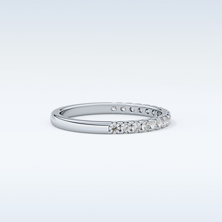 Beautiful Half Eternity Wedding Band with 0.31 CT Round Cut Moissanite
