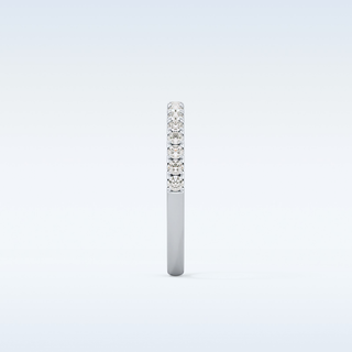 Beautiful Half Eternity Wedding Band with 0.31 CT Round Cut Moissanite