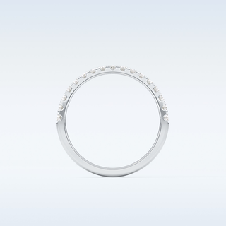 Beautiful Half Eternity Wedding Band with 0.31 CT Round Cut Moissanite
