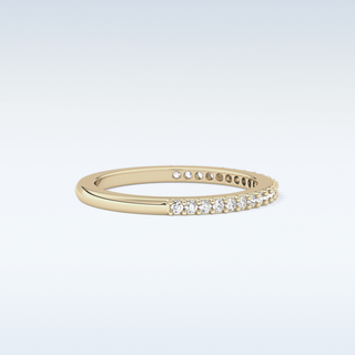 Beautiful Half Eternity Wedding Band with 1.84 CT Round Cut Moissanite 9