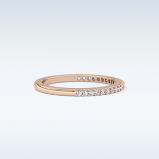 Beautiful Half Eternity Wedding Band with 1.84 CT Round Cut Moissanite 15