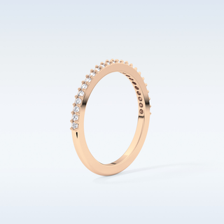 Beautiful Half Eternity Wedding Band with 1.84 CT Round Cut Moissanite 17