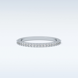 Beautiful Half Eternity Wedding Band with 1.84 CT Round Cut Moissanite 1