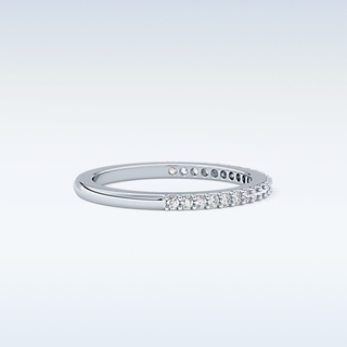 Beautiful Half Eternity Wedding Band with 1.84 CT Round Cut Moissanite 6