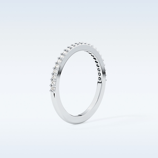 Beautiful Half Eternity Wedding Band with 1.84 CT Round Cut Moissanite 4