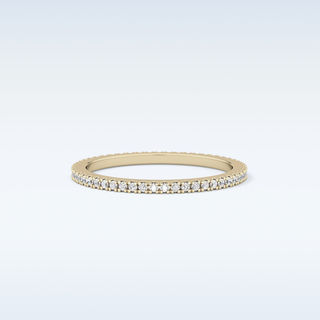 Beautiful Full Eternity Wedding Band with 0.20 CT Round Cut Moissanite