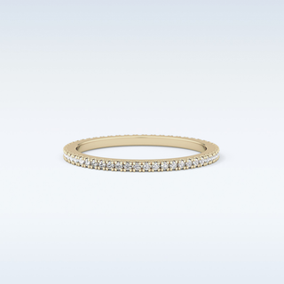 Beautiful Full Eternity Wedding Band with 0.20 CT Round Cut Moissanite