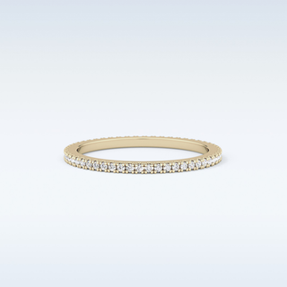 Beautiful Full Eternity Wedding Band with 0.20 CT Round Cut Moissanite