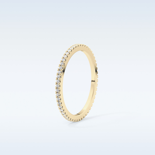 Beautiful Full Eternity Wedding Band with 0.20 CT Round Cut Moissanite