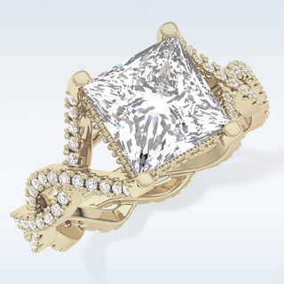 Beautiful Full Eternity Wedding Band with 0.20 CT Round Cut Moissanite
