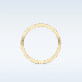 Beautiful Full Eternity Wedding Band with 0.20 CT Round Cut Moissanite