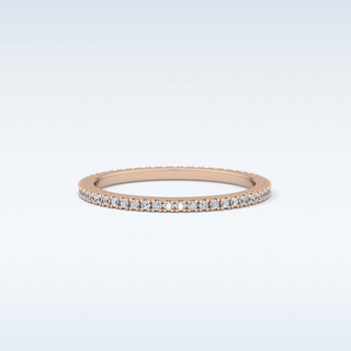 Beautiful Full Eternity Wedding Band with 0.20 CT Round Cut Moissanite