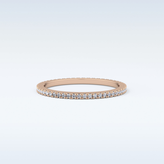 Beautiful Full Eternity Wedding Band with 0.20 CT Round Cut Moissanite