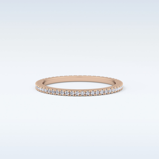 Beautiful Full Eternity Wedding Band with 0.20 CT Round Cut Moissanite