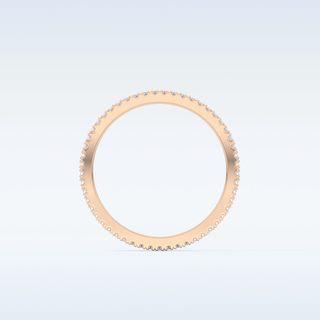 Beautiful Full Eternity Wedding Band with 0.20 CT Round Cut Moissanite
