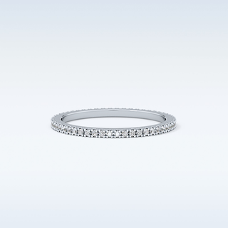 Beautiful Full Eternity Wedding Band with 0.20 CT Round Cut Moissanite