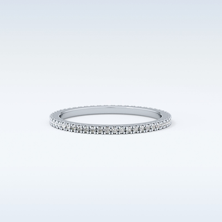 Beautiful Full Eternity Wedding Band with 0.20 CT Round Cut Moissanite