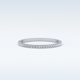 Beautiful Full Eternity Wedding Band with 0.20 CT Round Cut Moissanite