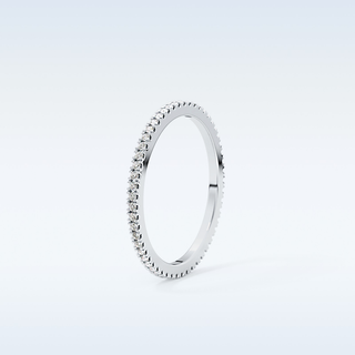 Beautiful Full Eternity Wedding Band with 0.20 CT Round Cut Moissanite