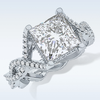 Beautiful Full Eternity Wedding Band with 0.20 CT Round Cut Moissanite