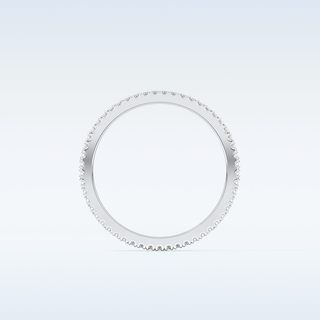 Beautiful Full Eternity Wedding Band with 0.20 CT Round Cut Moissanite