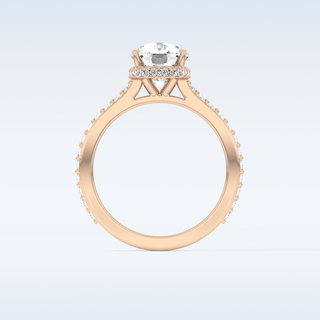 3.55 CT Hidden Halo & Pave Engagement Ring Featuring Cushion Moissanite
